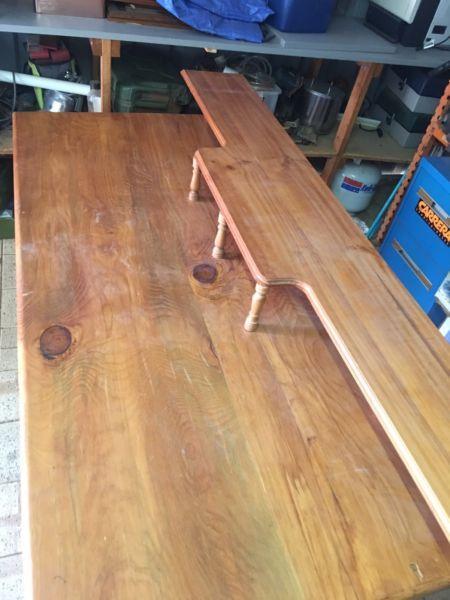 Desk - wooden (solid pine top)