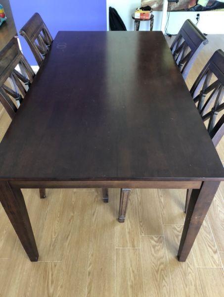 Dining table (wooden) plus 4 chairs
