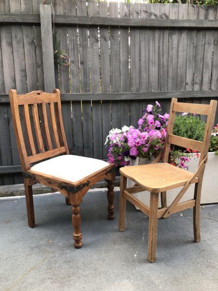 Timber chairs