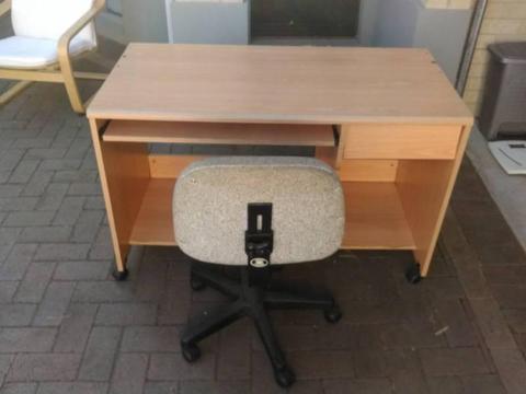 Study desk with swivel chair