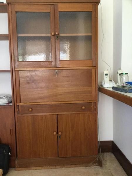 Cabinet with desk