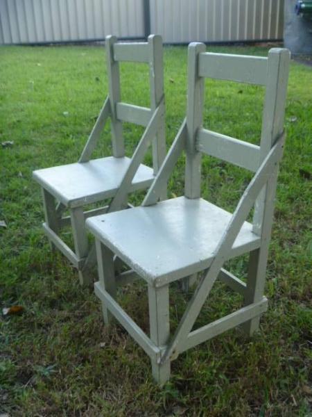 Vintage Kids Dining Chairs - Set of 2 Small Chairs - $60 for pair
