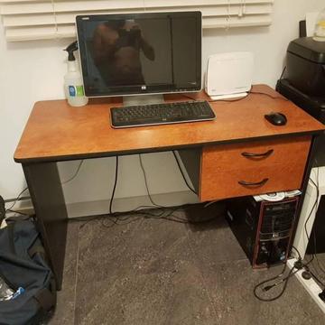 Office desk and shelf unit