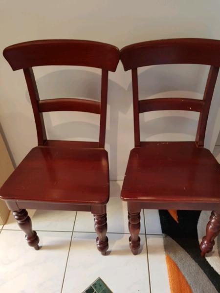 Timber dining chairs