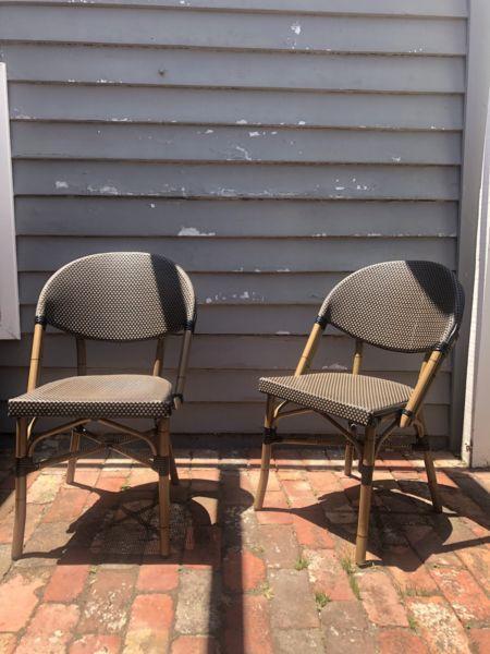 2 Cafe style chairs