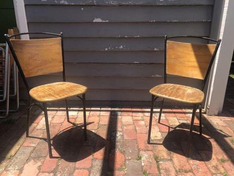 2 cafe style dining chairs
