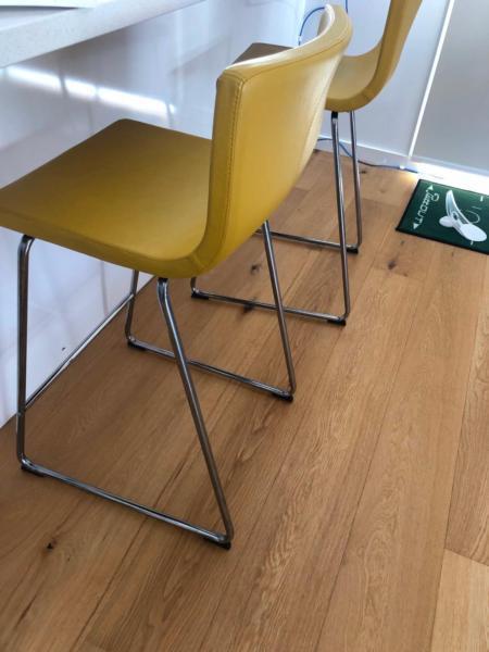 Yellow counter/bar stools/chairs