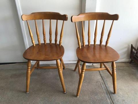 Two wooden chairs...great solid condition!
