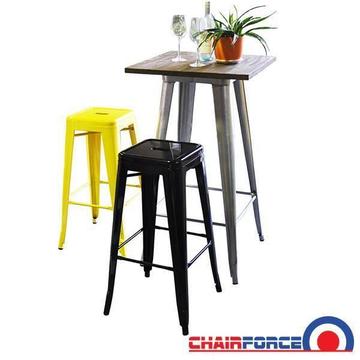 FROM $159 - TOLIX REPLCA WOODEN TOP BAR TABLES AT CHAIRFORCE!