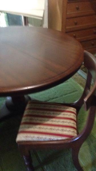 Cedar table and chairs late 1800