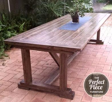 ❤ Custom Rustic solid timber Dining Table / Outdoor Table ❤