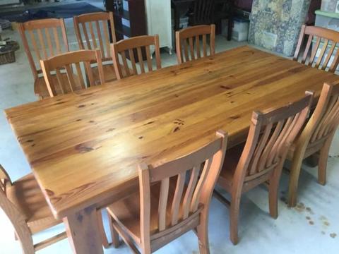 Dining Table & 10 Chairs