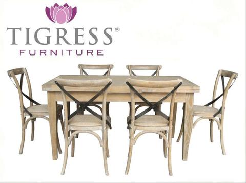 Noosa 7 piece 150-260 Extension Dining Table with 6 Chairs