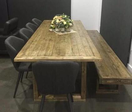 New Custom Built Rustic Modern Farmhouse dining outdoor table