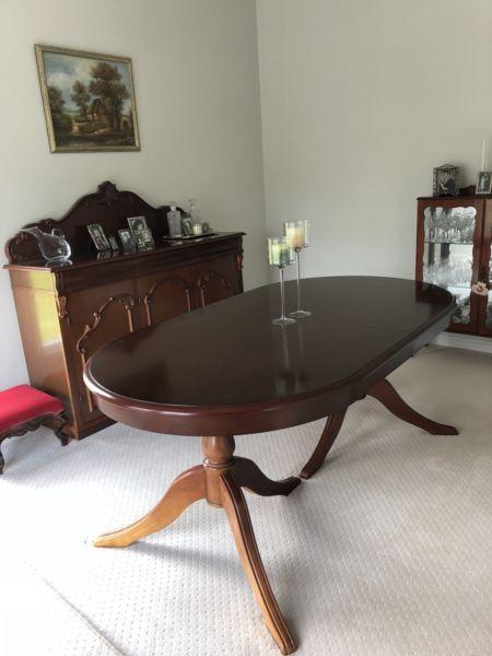 Dining table and side board