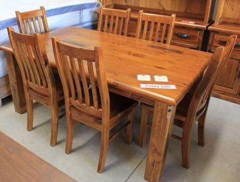 CLEARANCE: Homestead 7 Piece Dining Setting (Brand New) #8228