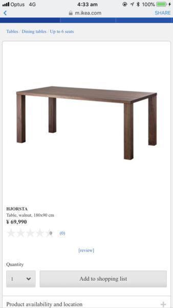 Solid wooden table price reduced