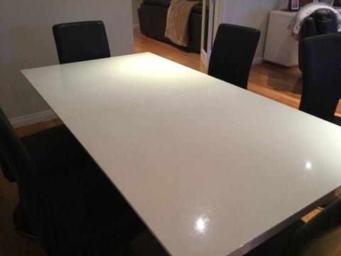 Extendable dining table and chairs (Harvey Norman)