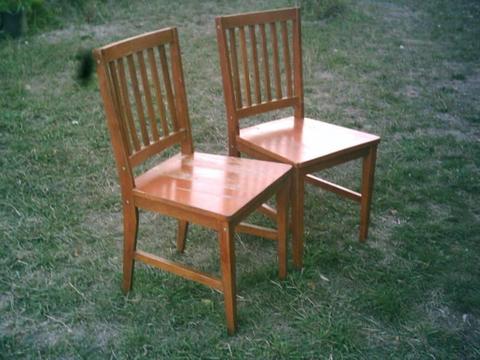 Pair of Solid Timber Chairs