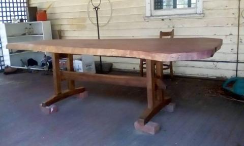 Timber slab table
