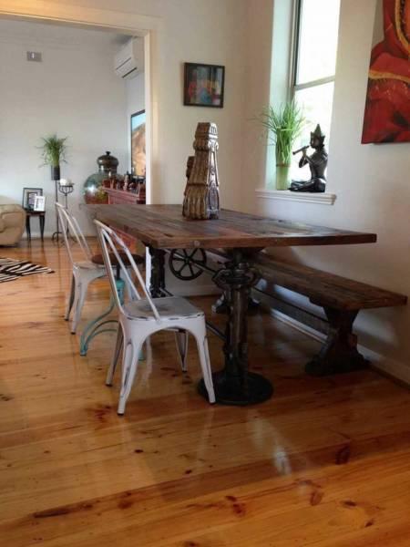 Adjustable Height Jack dining Table #ReclaimedTimber #Industrial