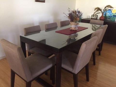 Freedom 8 seater dining table & buffet & 8 chairs