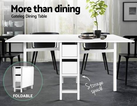Gate Leg Extendable Table Dining Change Convertable Folding New