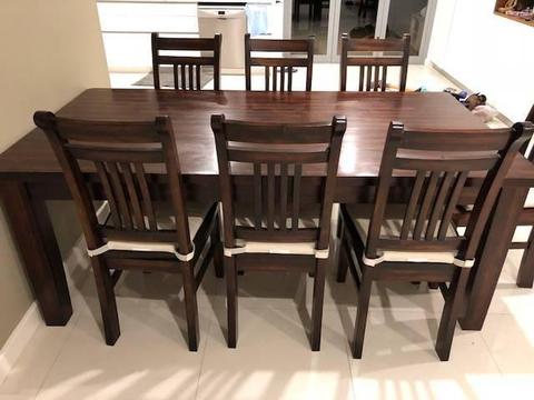 Dining Table With 8 Chairs Solid Wood