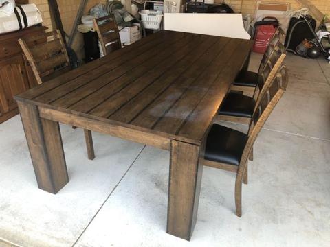 Solid wood dining table - 8 seat table