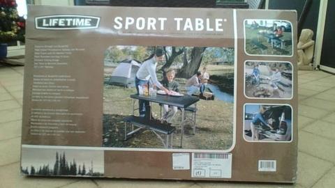 FOLDING TABLE AND BENCH SET