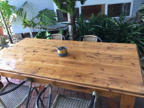 Beautiful country style wooden dining table