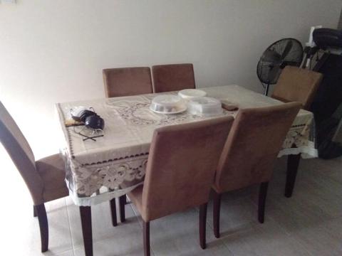 6 Chairs and Dining Table
