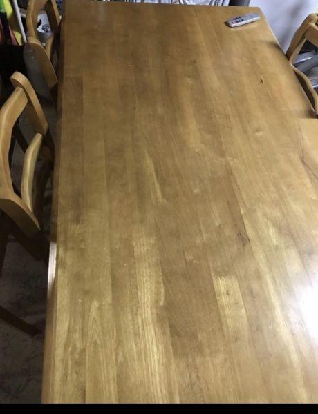 6 seater table and chairs