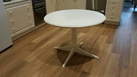 Round Timber Painted Table