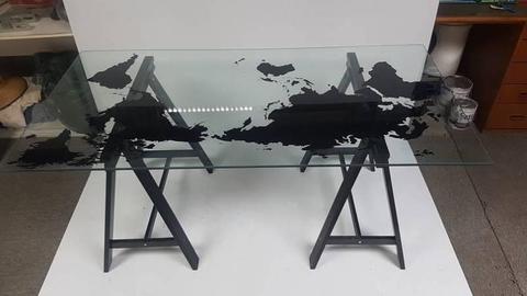 Glass top table IKEA