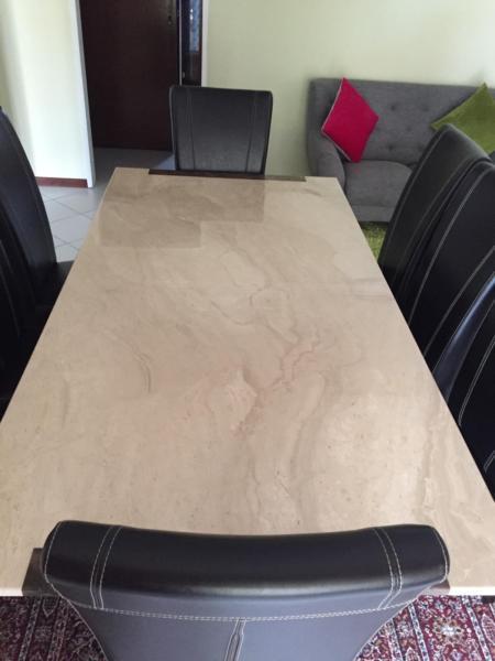 Marble Dining Table and chair set for Sale