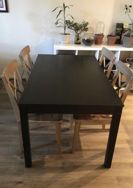 IKEA dinning table and 4 chairs
