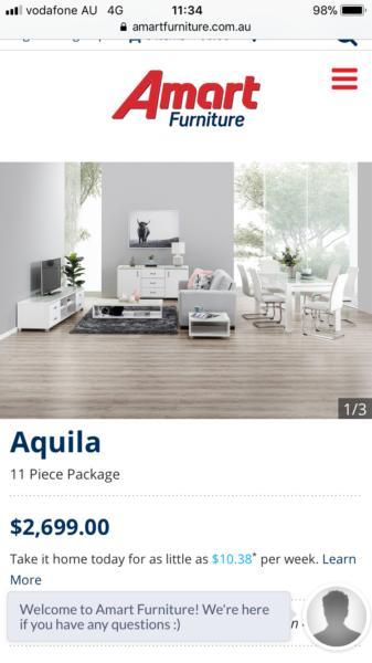11 piece dining lounge set (Aquila)