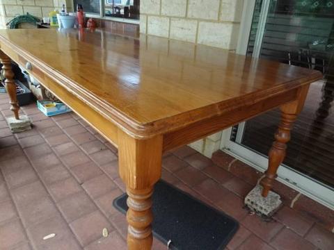Timber Dining Table with 8 Chairs