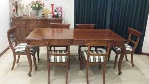 Solid wooden handcrafted dining table