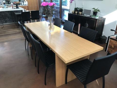 Large rectangular dining table