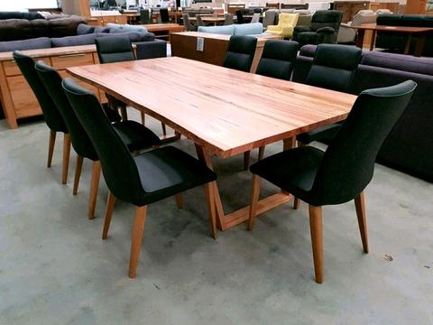 New 2.4m Natural Edge Messmate Timber Dining Table
