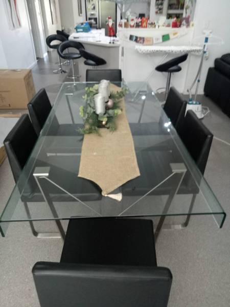 Glass Dining Table With 6 Chairs