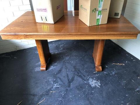Solid cedar dining table