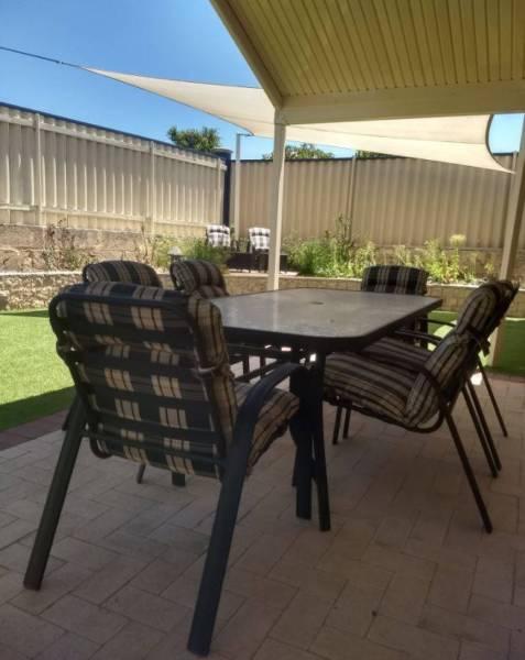 outdoor table and chairs excellent condition 6-8 seater