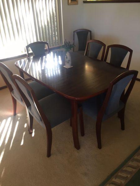 Dining table and 8 chair set