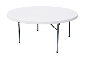 1.8m 6ft Round Folding Table Ex Display Christmas Table Seats 10