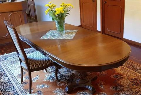 Formal Dining Table with 8 dining chairs