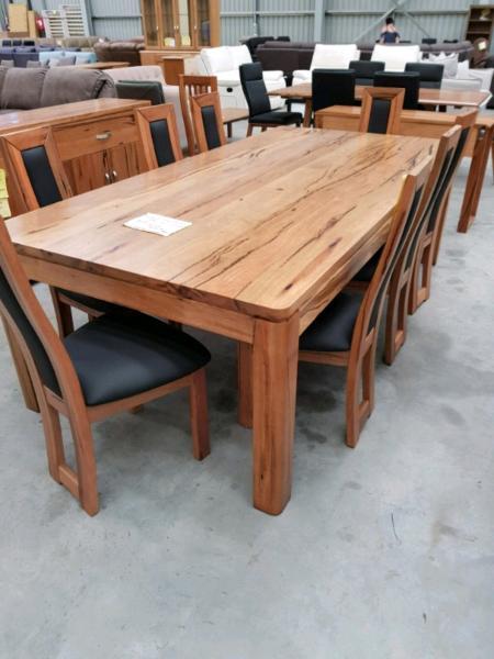 New Florida Solid 2.4m West Australian Marri Timber Dining Table