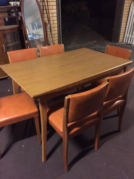 Retro Vintage Dining table and chairs
